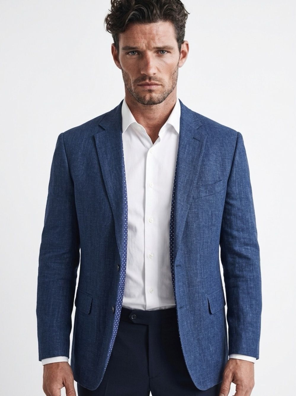 TALLIA | Dark Blue Classic Tailored Fit Blazer Men’s Size 62R